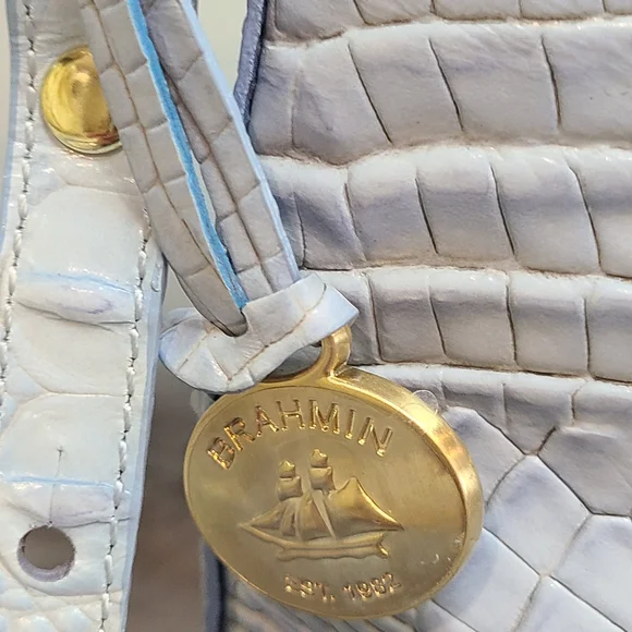 SOLD Brahmin Light Blue Mini Duxbury Melbourne Shoulder Bag EUC - Picture 4 of 16